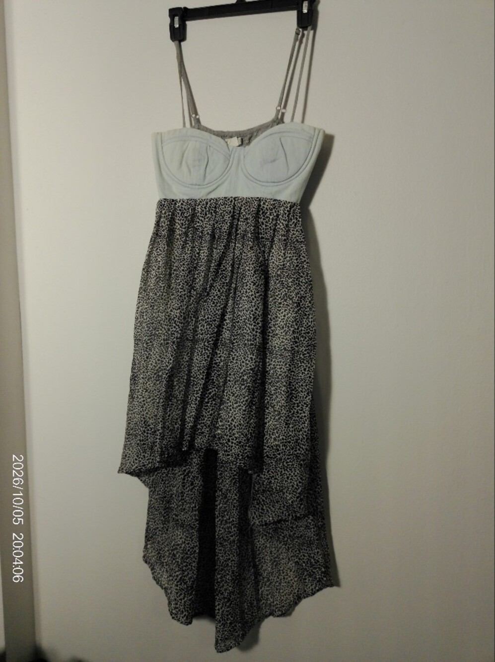 Billabong Designers Closet Love First Corset Animal Print High-Low Dress L